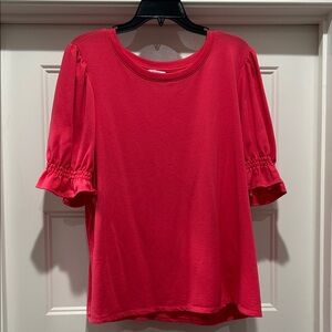 Crown & Ivy Pink Short Sleeve Top